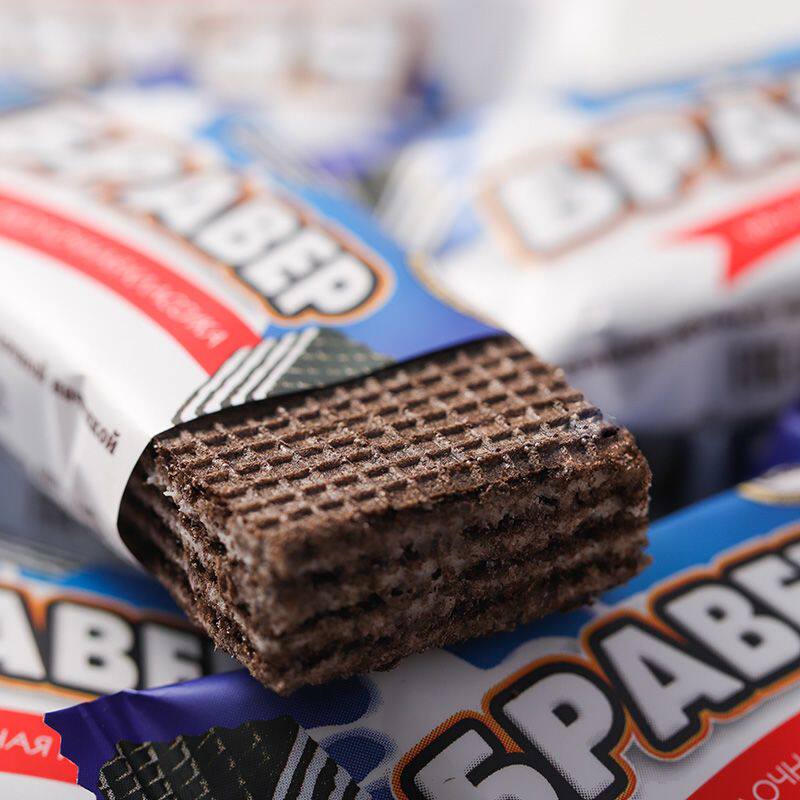 俄罗斯威化饼干进口阿孔特牌原装老式网红冰淇淋巧克力奶酪零食品