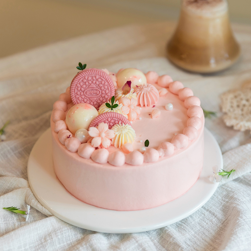 低糖蜜桃芝士慕斯动物奶油蛋糕