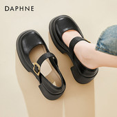 女2026新款 春季 增高小个子女鞋 达芙妮厚底玛丽珍鞋 软底单鞋 配裙子