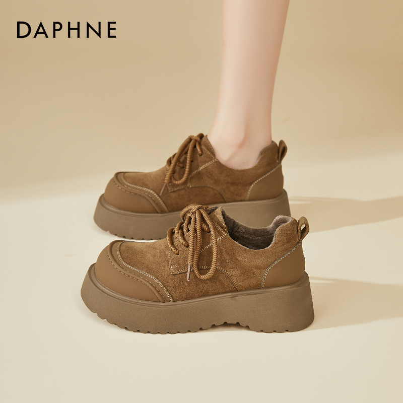 达芙妮厚底勃肯鞋女棉鞋乐福鞋