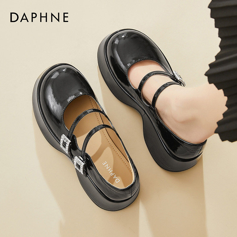 达芙妮玛丽珍鞋女2026新春季jk单鞋英伦风复古透气黑色乐福小皮鞋,女鞋,玛丽珍鞋,淘宝优惠券,粉丝福利购,淘宝优惠卷