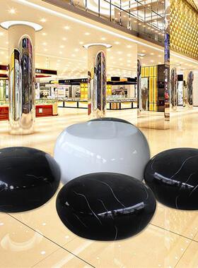 酒店商场幼儿园创意玻璃钢座椅雕塑简约现代休闲鹅卵石桌凳子摆件