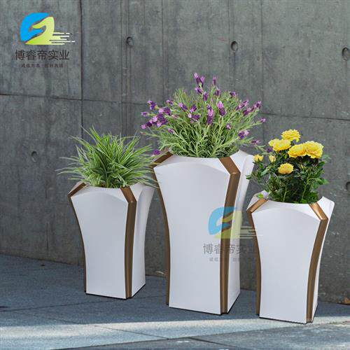 玻璃钢花盆树脂工艺品售楼部花钵商场组合花器欧式种植盆工厂现货