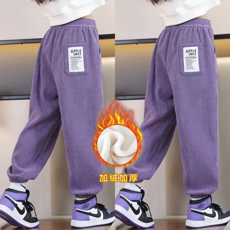 秋冬季女童裤子灯芯绒新