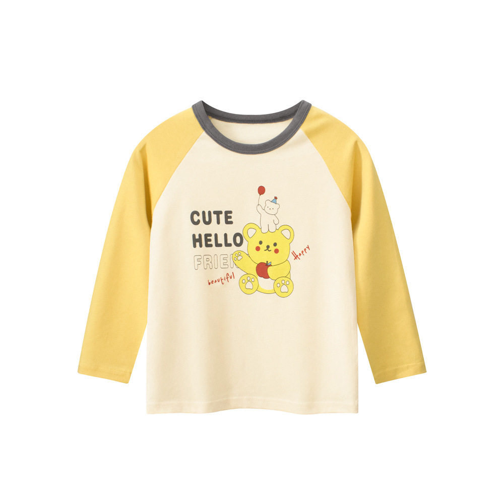 可爱卡通儿童打底衫秋季童装新款宝宝衣服圆领长袖T恤女童体血衫