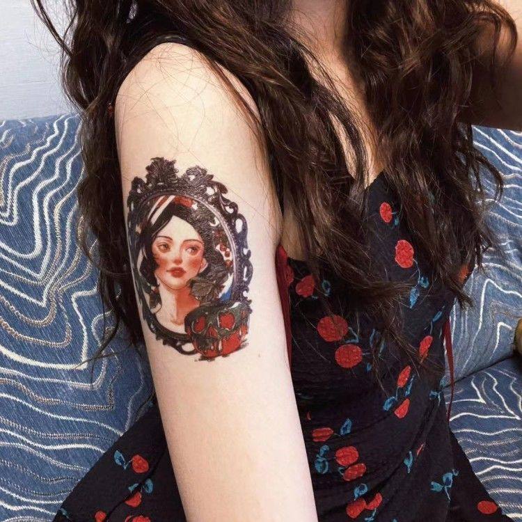 oldschool复古花臂纹身贴防水男女持久仿真 暗黑系欧美风