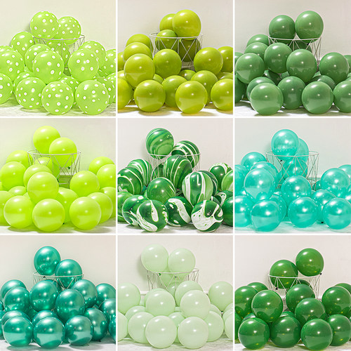 5/10/12/18寸绿色圆形乳胶气球
