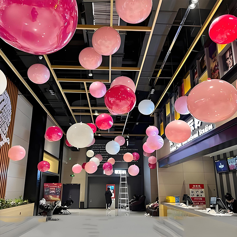 波波球节日气球吊顶气球氛围布置