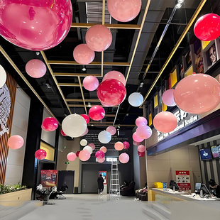 吊顶透明波波球商场店铺门店活动氛围感布置装饰飘空气球24寸18寸