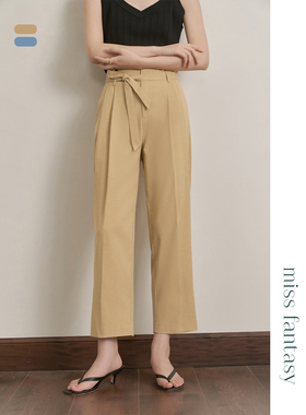 miss fantasy 日本科技纤维 麻感褶锏纸袋裤FB4264235