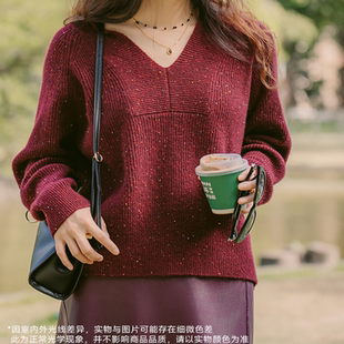 miss FCF3CST004 fantasy康赛妮彩点山羊绒V领毛衫