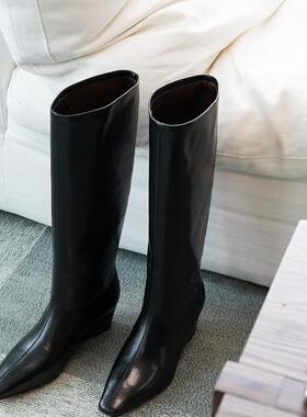 miss fantasy 牛皮长筒坡跟靴 ACE4FTW150