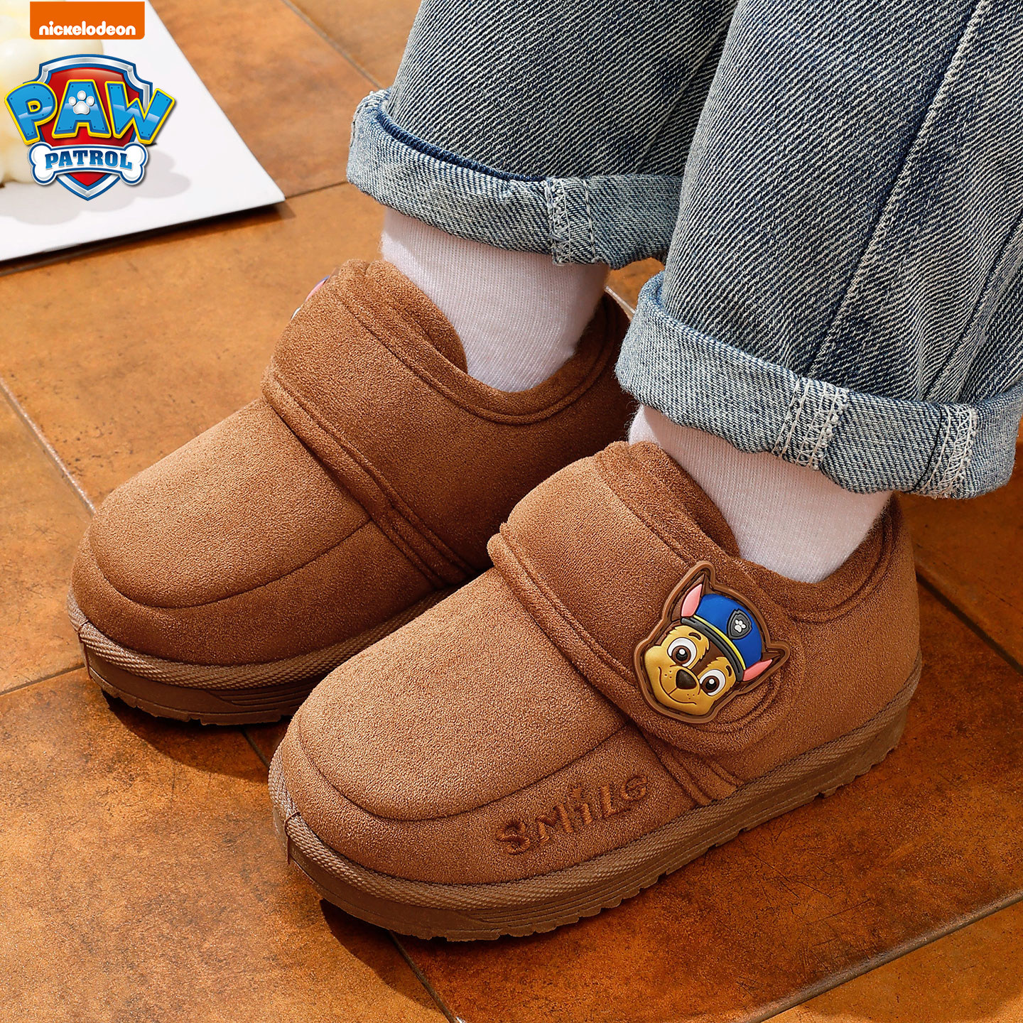汪汪队儿童棉鞋冬季2025新款女童加绒家居保暖男童包根棉拖鞋可爱