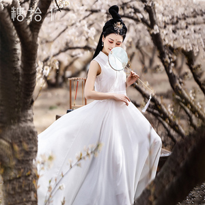 【三生三世】原创汉服衬裙打底裙女春夏中国风白色连衣裙仙女裙子