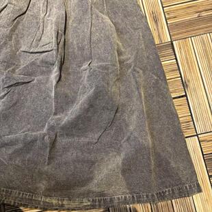 古蘭木-半松紧做旧棉+汉麻半身裙188528