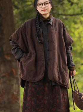 小红分享衣路-冬款宽松大板型做旧V领盘口棉马甲38269