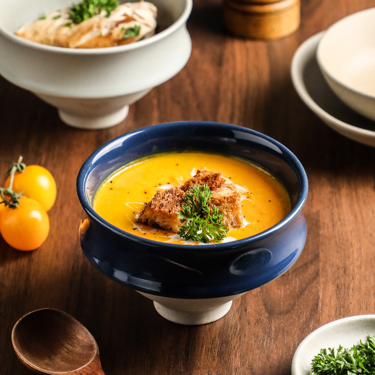 法式复古陶瓷碗甜品碗米饭碗粗陶