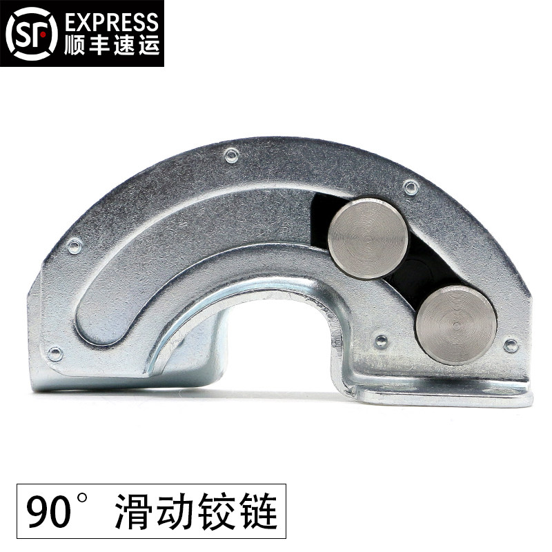 埃驰半圆形不锈钢滑动铰链 限位90度旋转门铰 隐藏式安装弯型合页