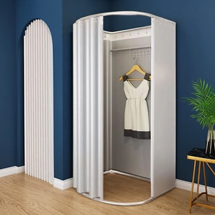 可移动试衣间临时活动更衣室服装 落地布帘简易换衣间商场 店便携式