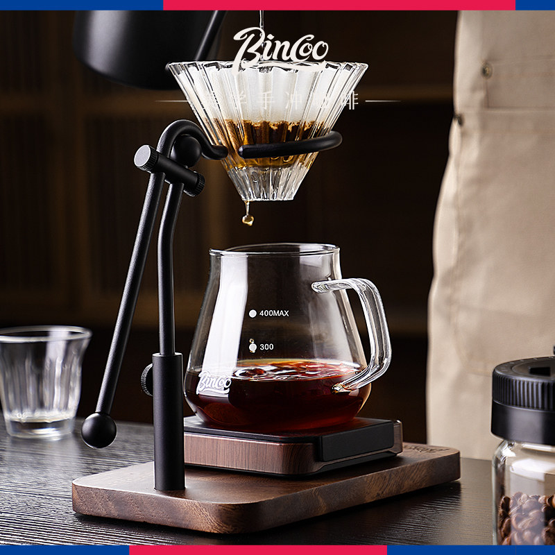 Bincoo复古咖啡手冲壶实木支架 手冲咖啡壶套装 手冲滤杯咖啡器具,餐饮具,咖啡壶,淘宝优惠券,粉丝福利购,淘宝优惠卷