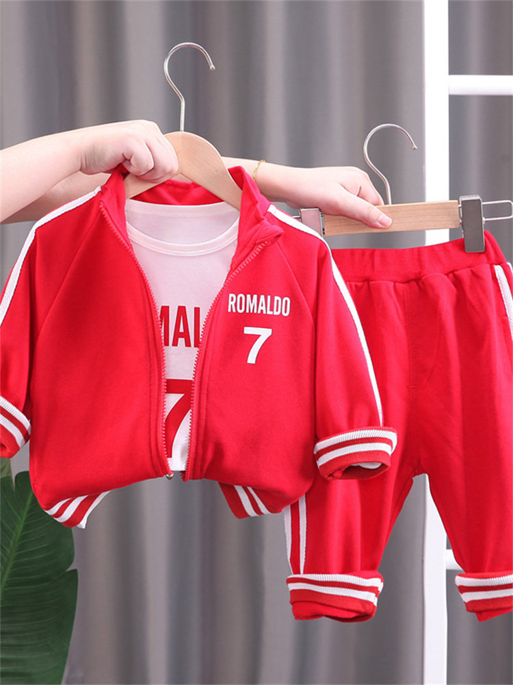소년 봄 정장 2024 새로운 유행  소년 봄 가을 스포츠 3 피스  캐주얼 재킷
