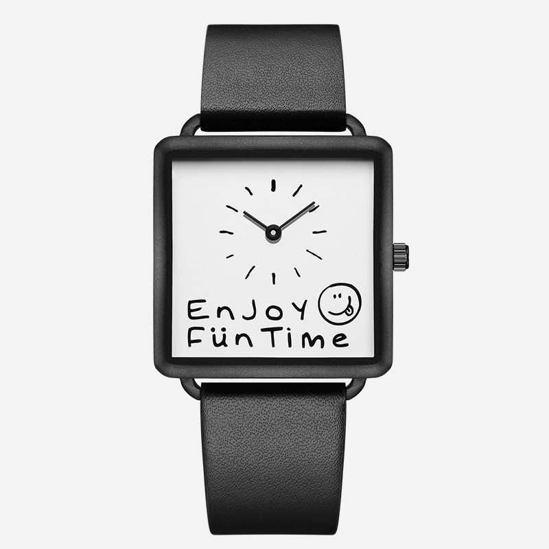 funtime手表女学生初高中女chic森系简约可爱方形小众2021年新款