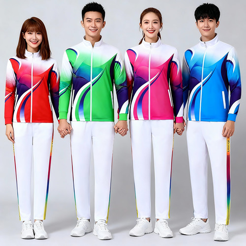 健步走服装春秋新款套装柔力球长袖速干广场舞运动服套装徒步队服