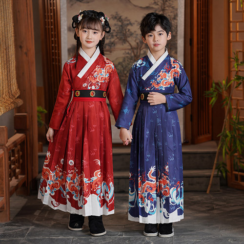 汉服男童女童儿童春飞鱼服锦衣卫
