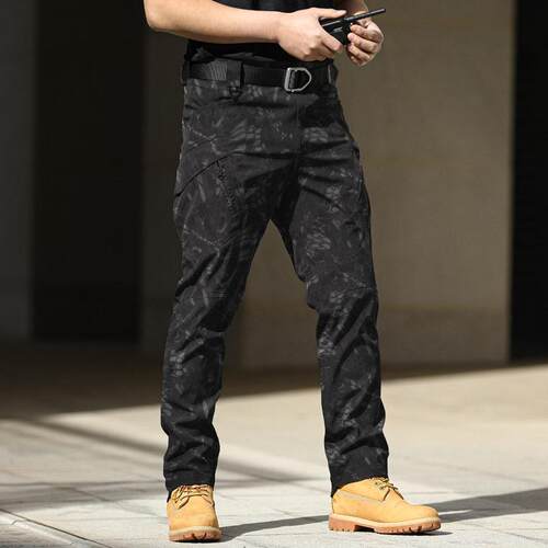 Men's Slim-Fit Tactical Cargo Pants - Durable Ripstop Work