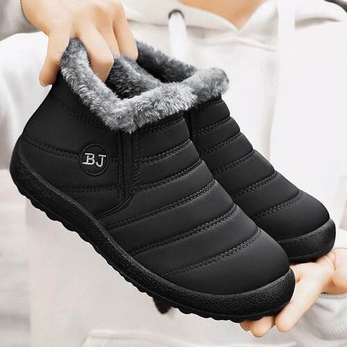 Womens Winter Snow Boots Fur Lined Warm Ankle Boots Slip on