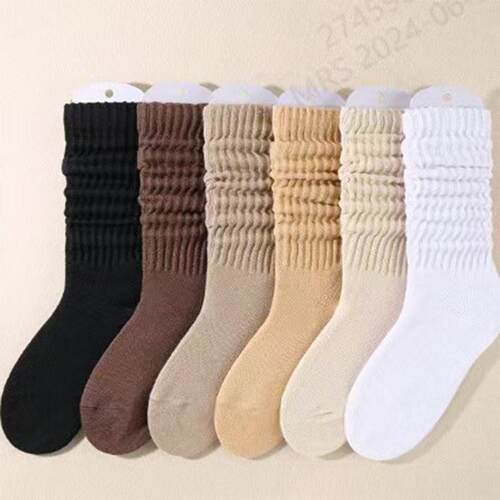Women's Solid Crew Socks  Multi-pack Soft Comfy Breathable