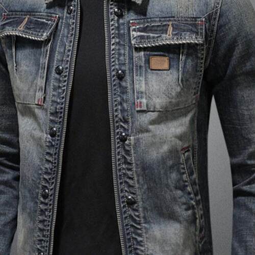 Retro Classic Denim Jacket Autumn Street Trend Handsome