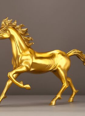 2026千里马摆件马到成功将军马摆件工艺品家居书架客厅办公室铜装