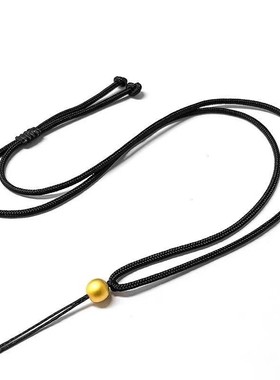 2026玉佩吊坠挂绳黑色项链绳貔貅朱砂高档手工编织黑绳男女款挂脖