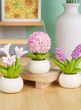 2026新款花盆小精灵可爱创意盆栽花朵摆件树脂迷你桌面装饰小清新