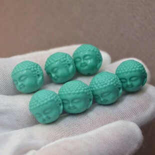 2026高瓷菱镁矿释迦摩尼二代绿松石宝宝佛时尚文玩小雕件散珠腰珠