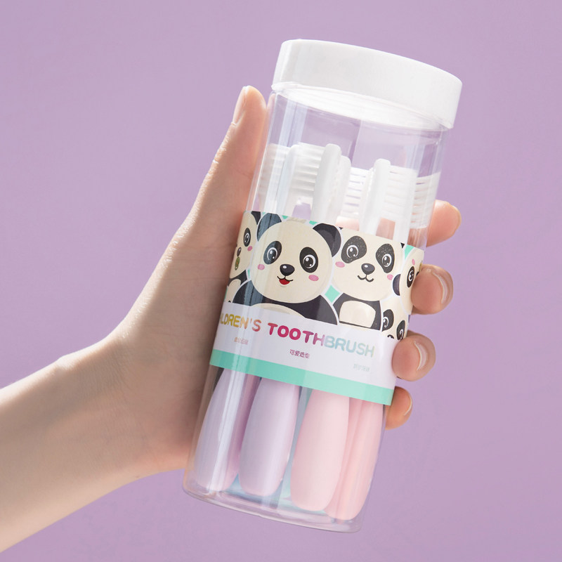 日本牙刷2026热卖卡通熊猫3到6岁儿童软毛桶装小头柔软护齿训练套,婴童洗护,乳牙刷/训练牙刷/护齿牙刷,淘宝优惠券,粉丝福利购,淘宝优惠卷