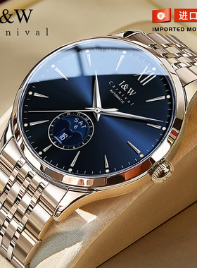 瑞士IW爱沃驰正品纯机械手表男款全自动男表品牌男士简约腕表十大