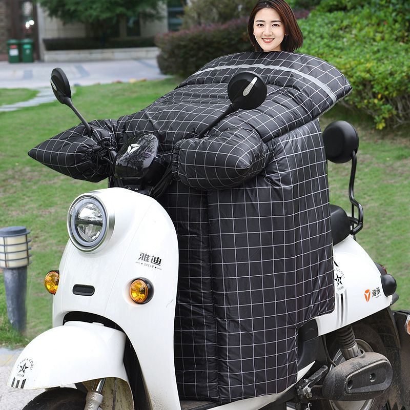 电动车挡风被冬季加绒加厚电瓶摩托车冬款防风罩四季通用防水防寒
