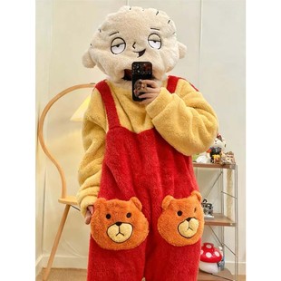 恶搞之家饺子睡衣布莱恩卡通搞怪之家狗饺珊瑚绒冬季连体睡衣加绒