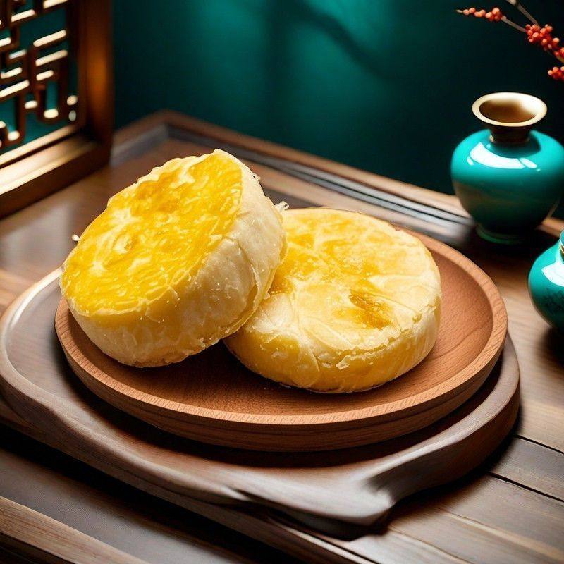 黄庄味月饼酥饼咸蛋黄板栗红豆糕酥皮零食老式传统手工