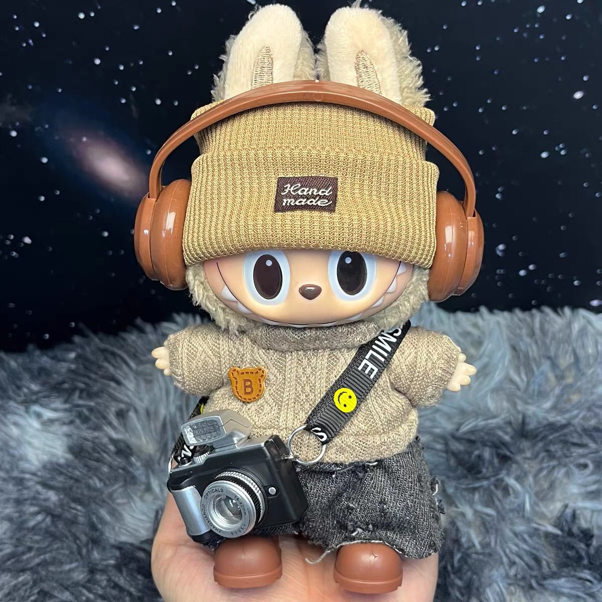 焦糖棕潮流六件套拉bubu娃衣一二三代布布搪胶玩偶衣服太妃糖糖衣