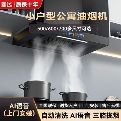 新飞油烟机厨房家用按键式大吸力油烟机公寓出租屋
