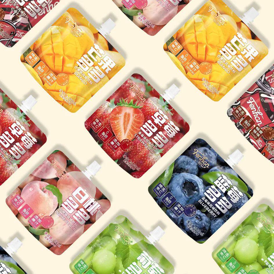 汾汉水果风味饮料150ml饮品葡萄可乐草莓蓝莓袋装火锅果汁