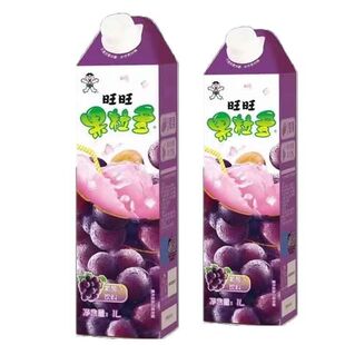 旺旺旺仔牛奶1L装加长版果粒多1L+O泡果奶1.5L生日宴会家庭分享装