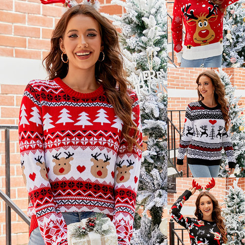 Women Christmas Sweaters Knitted Pullover Fall Sweater