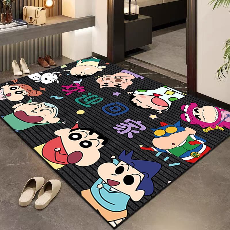 蜡笔小新玄关入户地垫进门地毯加厚除尘耐脏脚垫门口换鞋凳脚垫子