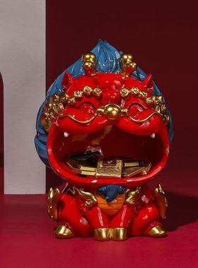 入户进门口钥匙收纳摆件家居客厅麒麟貔貅开业礼物玄关柜子装饰品