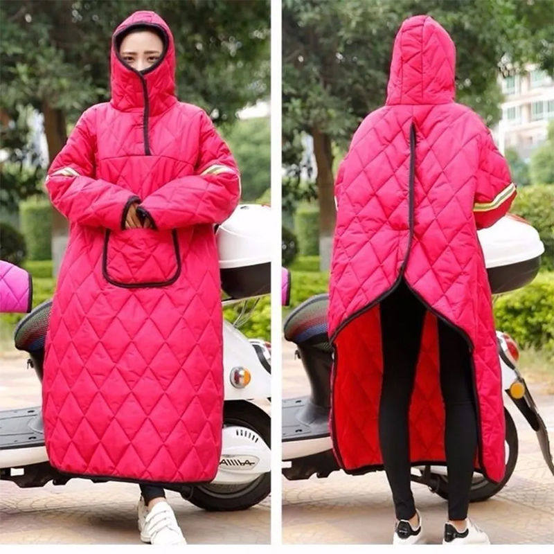 电动车挡风被冬季防水加厚女电瓶车挡风衣男保暖摩托防寒防风连体