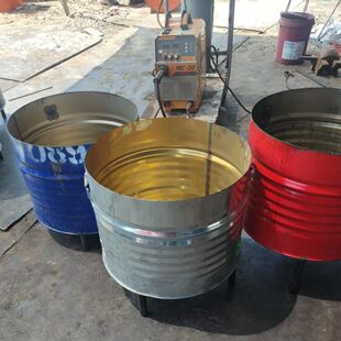 大口铁桶200旧桶柴油油桶加厚镀锌水桶铁皮化工汽桶元宝炉烧金桶